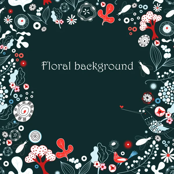 Fondo floral — Vector de stock