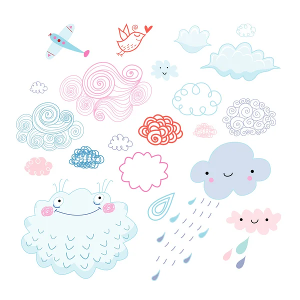 Varias nubes — Vector de stock