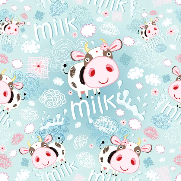 Texture of the cows and milk — Stock Vector