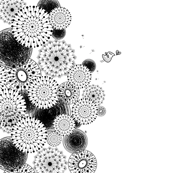 Fond graphique floral — Image vectorielle