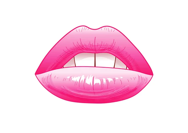 Пурпурные губы — стоковый вектор