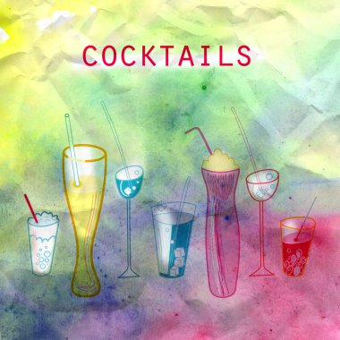 parlak lezzetli kokteyller