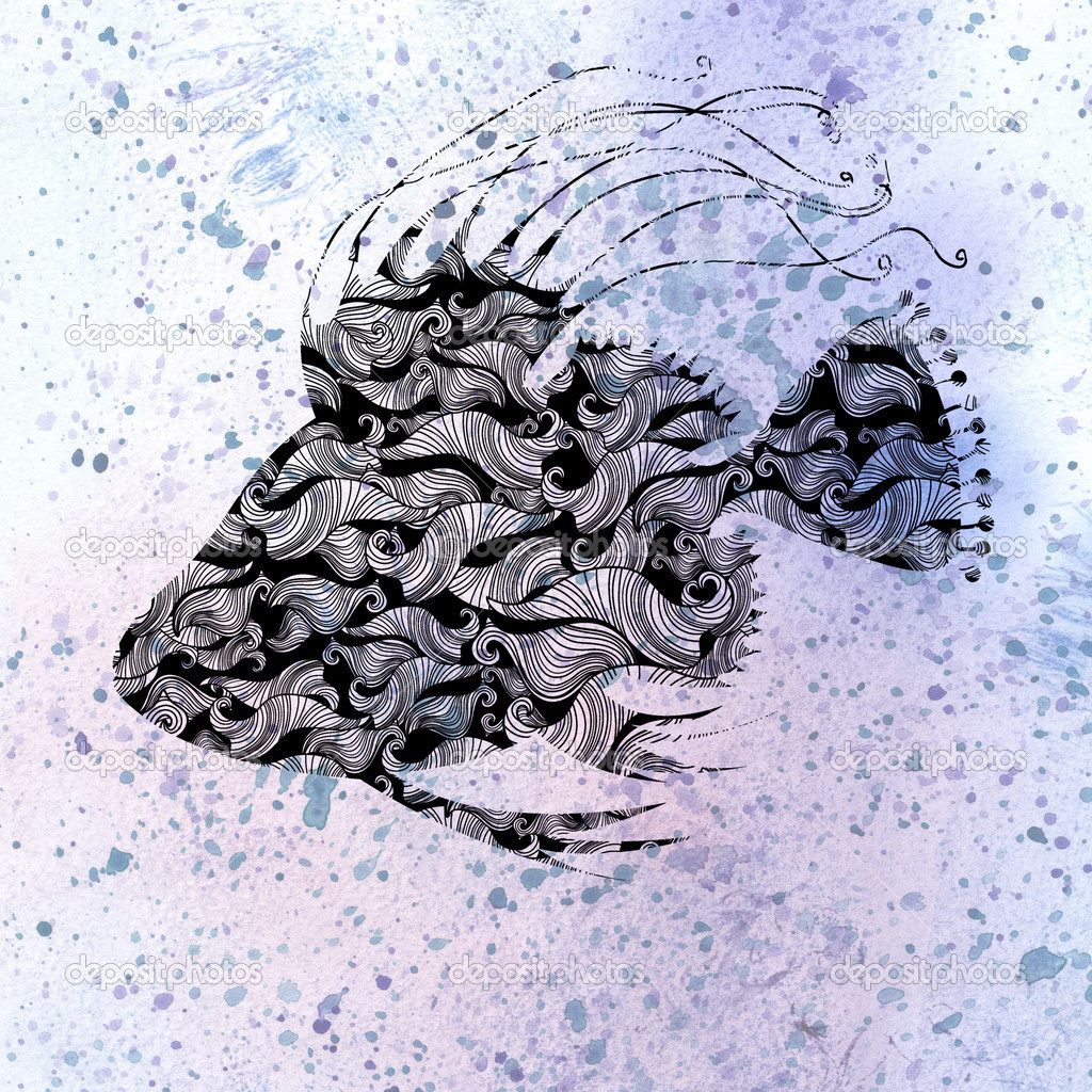 ornamental fish silhouette