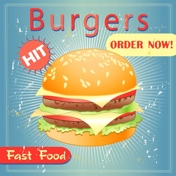 Chutné burger — Stockový vektor