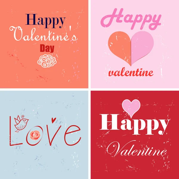 Различные поздравления с Днем Святого Валентина — стоковый вектор