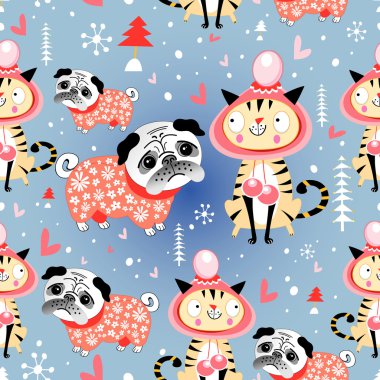 doku aşk cats ve pugs kış