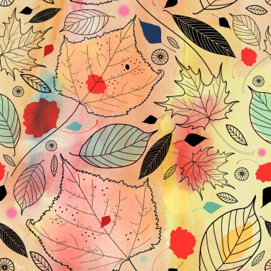 Sonbahar yapraklarının dokusu