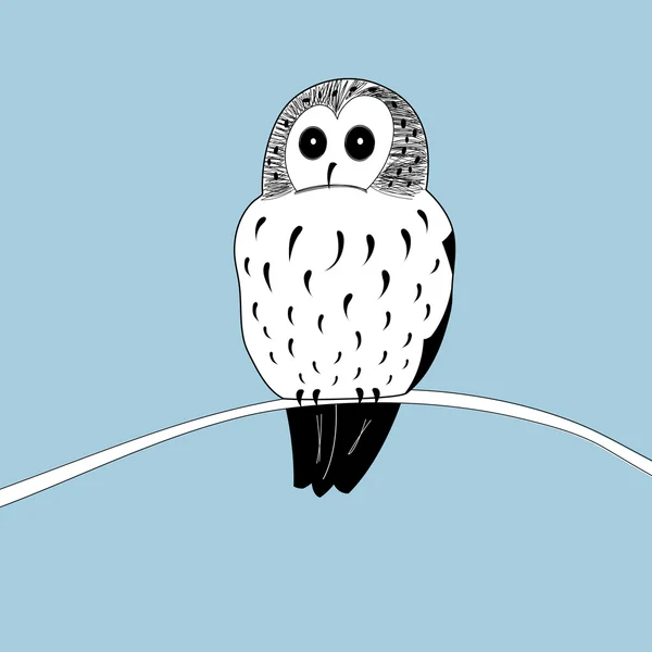 Hibou graphique — Image vectorielle