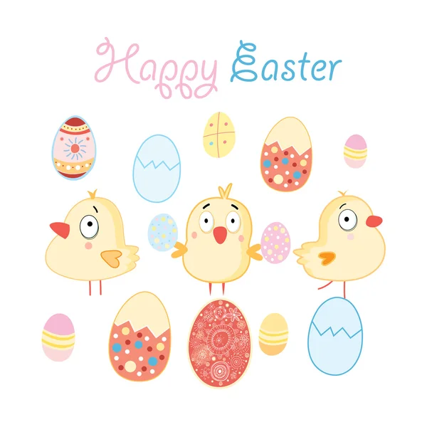 Greeting card with Easter — Stock Vector