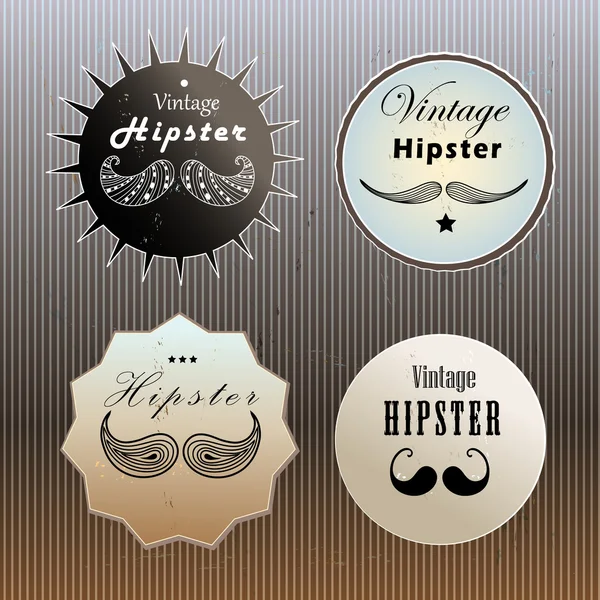 Uppsättning av emblem hipster — Stock vektor