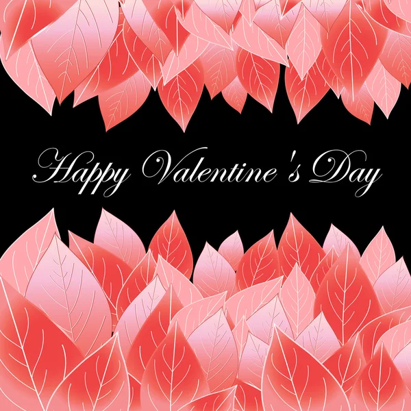 Floral achtergrond met Aftelkalender voor Valentijnsdag — Stockvector