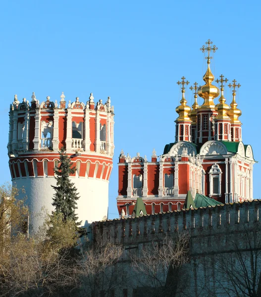 详细的修道院和教堂的高塔 — 图库照片