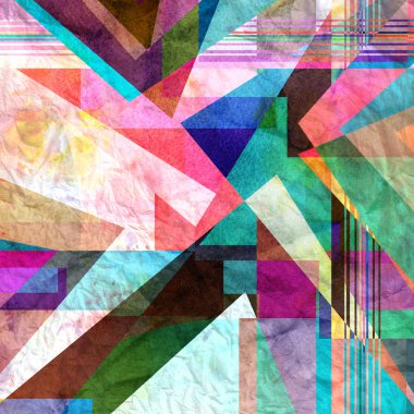 Geometrik soyut suluboya arkaplanı