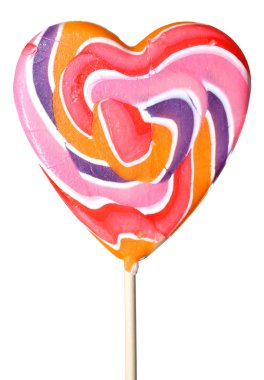 Kalp şeklinde lolipop.