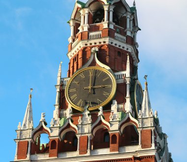 Moskova kremlin Merkez Kule üzerinde saat