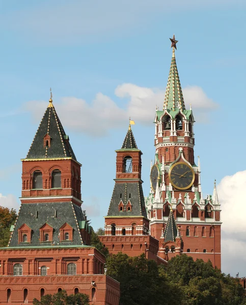 탑 및 시계에서 모스크바 크렘린 보기 — 스톡 사진