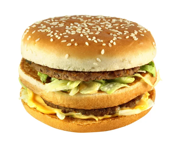 Wielki smaczny Hamburger — Zdjęcie stockowe