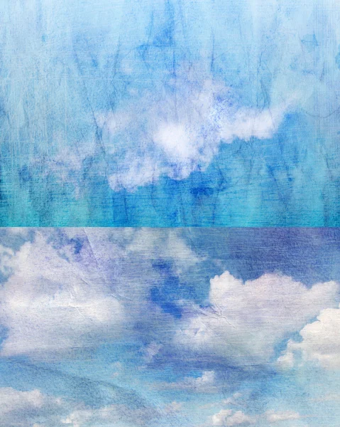 Immagine invecchiata del cielo con le nuvole — Foto Stock