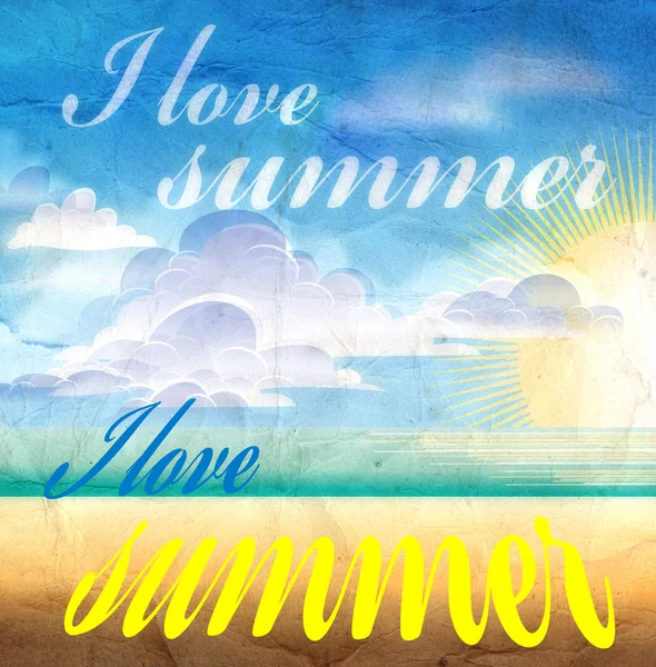 Summer background with text — Stock Photo, Image