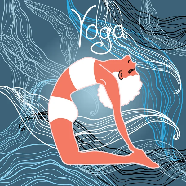 Silueta yoga — Vector de stock
