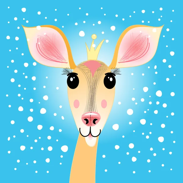 Portrait of a deer — Stock Vector