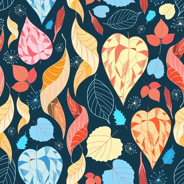 Modèle coloré de feuilles d'automne — Image vectorielle