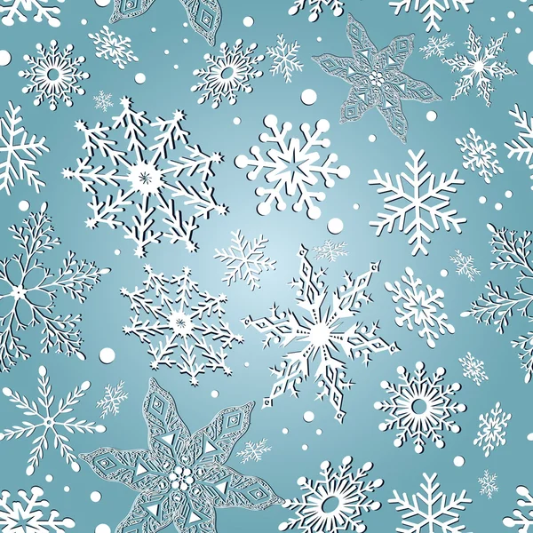 Pattern from snowflakes — Stock Vector