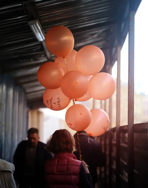 Photos Festive Wonderful Bright Birthday Balls — Fotografia de Stock