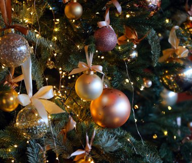 Noel ağacı tatili için fotoğraf Noel süsleri.
