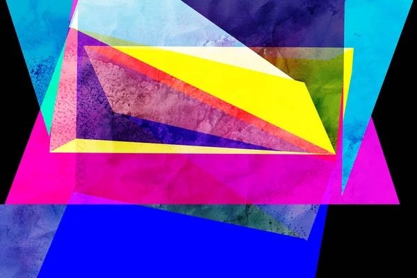 Abstrakt flerfärgad bakgrund av geometriska objekt — Stockfoto