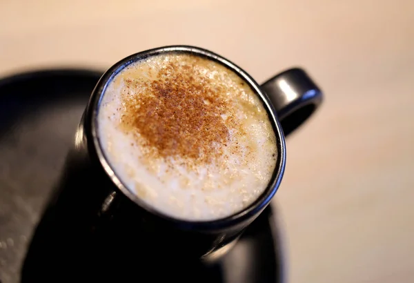 Zdjęcia Pysznej Kawy Kawiarni Wieczorem — Zdjęcie stockowe