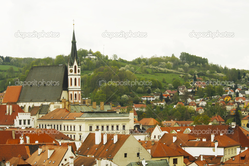 View of Cesky Krumlov, Czech Republic.
