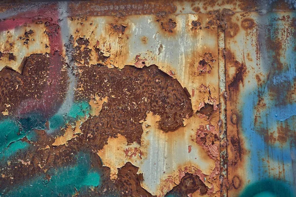 Colorful Ructic Metal Texture Distressed Surface — Stock Photo, Image