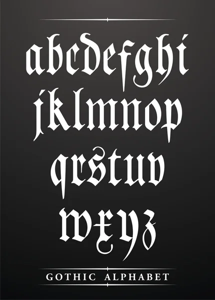 Gotisches Alphabet — Stockvektor