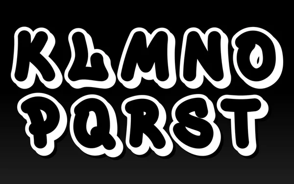 Graffiti fuente alfabeto parte 2 Vector De Stock