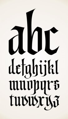 vektör gothic yazı tipi alfabe