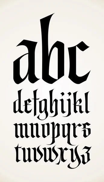 Vektor gotiska typsnitt alfabetet — Stock vektor