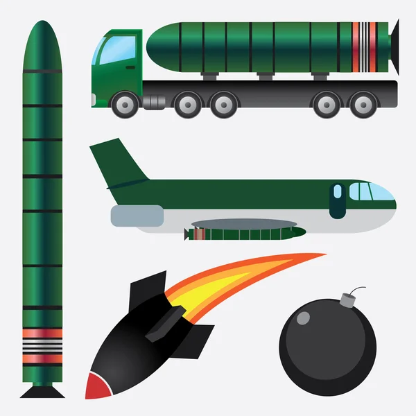 爆弾やミサイル. — ストックベクタ