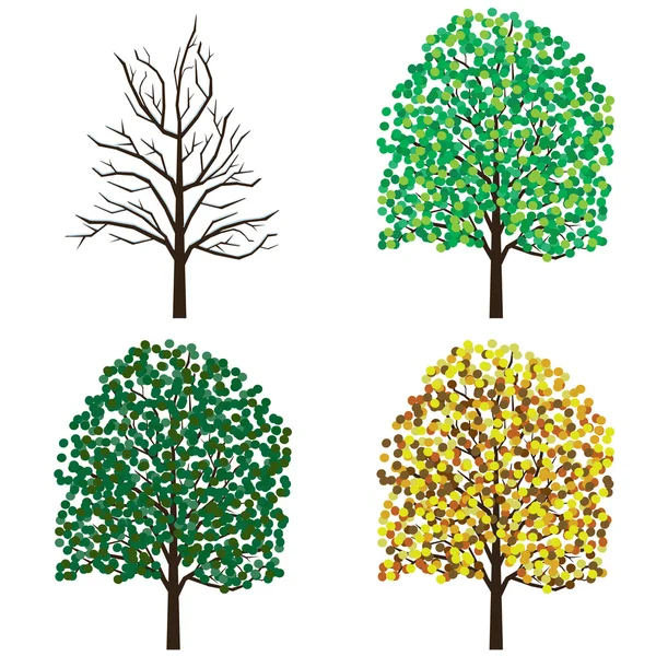Season trees. — Stock Vector