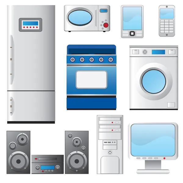 Set of house appliances. — Stock Vector