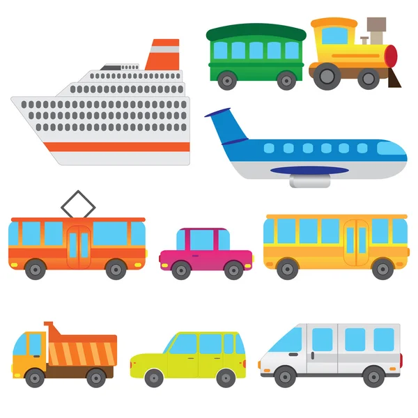 Cartoon vehicles. — Stock Vector