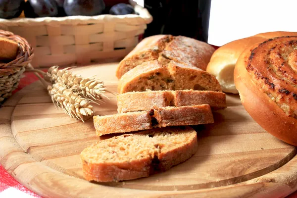 Pão Focaccia fatiado — Fotografia de Stock