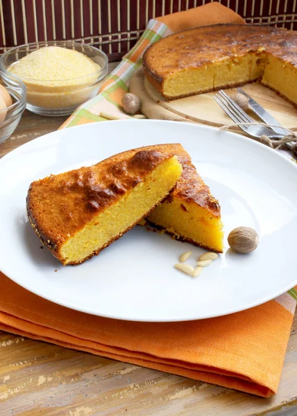 Tårta med majsmjöl — Stockfoto