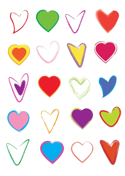 Heart set — Stock Vector