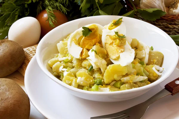 Egg and potato salad — Stock Photo, Image