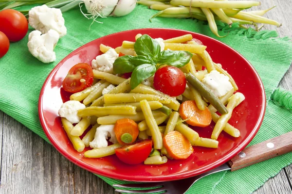 Ensalada de judías Haricot con verduras —  Fotos de Stock
