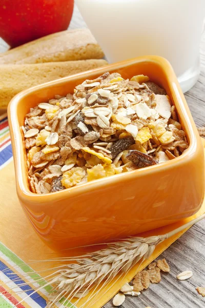 Müsli frukost — Stockfoto