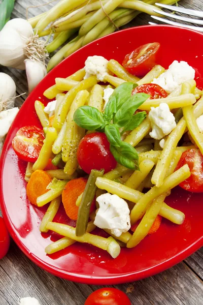 Haricot beans salad with vegetables — Stock Photo, Image