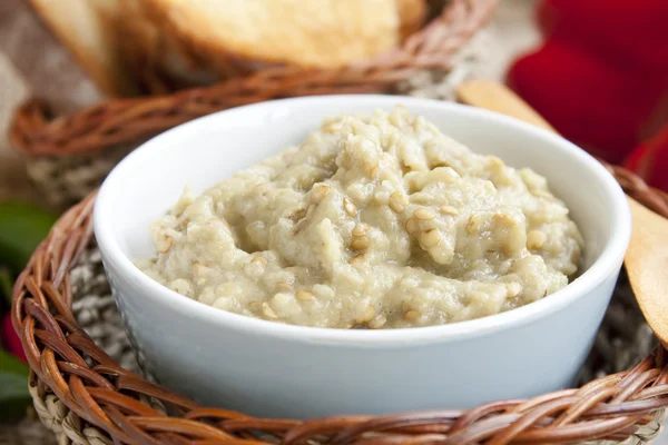 Eggplant salad bowl — Stock Photo, Image