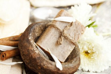 Spa ayarı witn doğal sabun